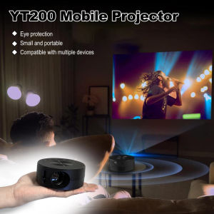 Winstong 1080P Mini LED Mobile Video Projector Kids Home Theater Media Player Outdoor Cinema Wired Same Screen Projector for Apple Android