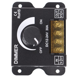 DC 12V-24V LED Dimmer Switch 30A LED Monochrome Controller PWM Digital Stepless Dimming for Lamp Strip Single Color Lamp