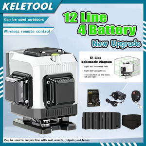 4D 16 Lines Mini Laser Level Self-Leveling Green Line Horizontal Vertical Cross Laser Level with Remote Control