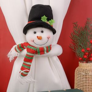 Christmas Curtain Button Ring Cartoon Doll Decoration Hotel Restaurant Decorative Window Hanging
