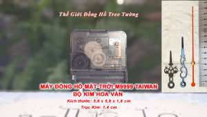 Máy Đồng Hồ Mặt trời M9999 Taiwan – Tặng Pin AA Vỏ Nhôm và Bộ Kim Hoa Văn – Bảo Hành 1 Năm
