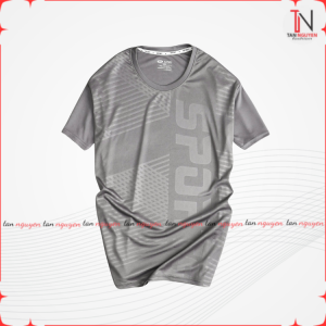 Áo thun nam thể thao - ép vân cao tần Cao cấp sport chất liệu Thun lạnh co giãn 4 chiều mền mại mịn màng -tannguyen shop