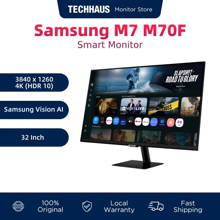 Samsung LS32FM700UEXXS 32" Smart Monitor M7 M70F 4K Samsung Vision AI with (3 Years Warranty)