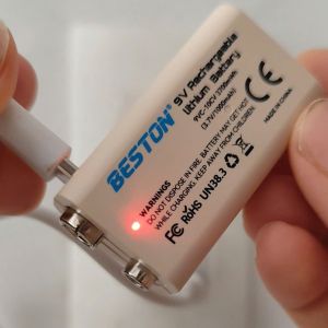 Pin sạc 9v Beston cao cấp dung lượng cao 1000mAh -Vỉ 1 pin vuông sạc trực tiếp bằng cáp USB-C
