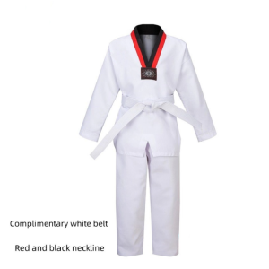 LUXA WTF Taekwondo Uniform for Kids Adult 110cm-190cm Karate Uniform for Kids Shift Long Sleeves with Belt