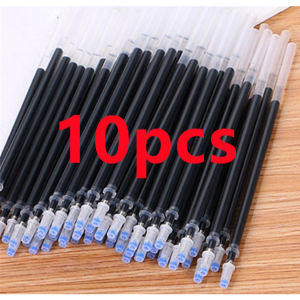 Wholesale 10 pcs ballPen set Gel Pen Black Color 0.5 mm sign pen Students ball Pens Rods Refill