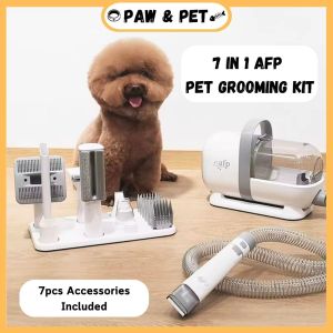7 In 1 AFP Pet Grooming Kit With Vacuum Pet Salon Accessories Professional Tools For Cat And Dogs
