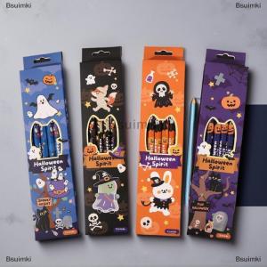 [COD] Bsuimki 12 Cái Bộ Halloween Theo Chủ Đề Bút Chì Cho Trẻ Em Sinh Nhật Halloween Bên Món Quà Phim Hoạt Hình Bí Ngô Ma Bút Chì Cho Trường Phần Thưởng