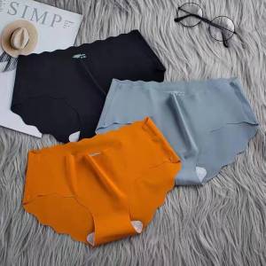 Korean Ladies Seamless Ice Silk Ripple Panties Underwear (63)