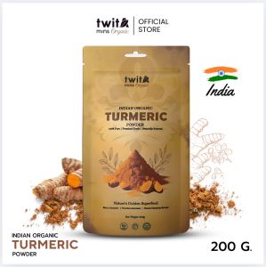 Twitamins Organic Turmeric Powder 200g | High Curcumin Anti-Inflammatory | ผงขมิ้นชันออร์แกนิค เคอร์คูมินสูง ต้านการอักเสบ