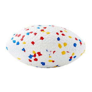 HamshMoc Interactive Pet Rubber Ball High Stretch Dog Chew Ball Toy Rugby Shape Durable Float on Water for Aggressive Chewers Small Medium Large Dogs