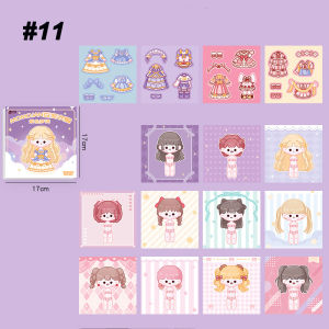 Nanafine【🚀Thai Shipping】Princess โฮมเมดเจ้าหญิงสาวน้อยแต่งตัวชุดสติ๊กเกอร์เครื่องเขียนสำหรับสาวส่วนบุคคลปริศนาสติกเกอร์เกมปริศนาการ์ตูนการศึกษาในช่วงต้นน่ารัก DIY Sticker