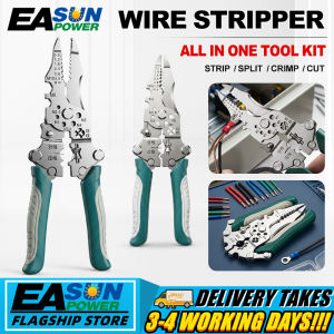 Foldable Wire Stripper with Pulley Design Multifunctional Electrician Wire Splitter Wire Winding Pliers Crimping Pliers Hand Tool