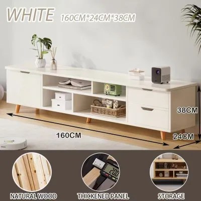 NAIJIA TV Cabinet 120/140/160cm Almari TV Rack TV Nordic style simple modern solid board TV console電視櫃