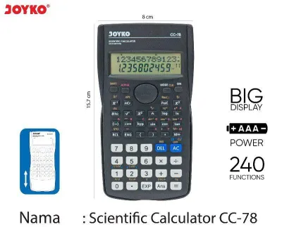 JOYKO CC-78 Big Display ~ Kalkulator Sekolah Scientific Calculator CC78Kuliah