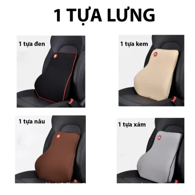 Gối tựa đầu và tựa lưng lót ghế ô tô cao su non cao cấp thiết kế ôm sát chống đau mỏi lưngcổ vai tạo cảm giác thoải mái