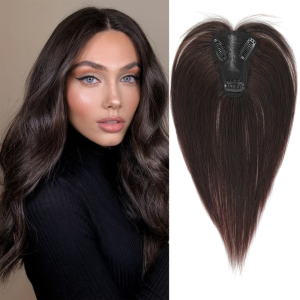 BISCUSM Middle Part Hair Toppers Wigs with Bangs Hair Extension Clip In Fringe Hair Pieces Top Hair Bangs Natural Synthetic Hair Bangs for Women