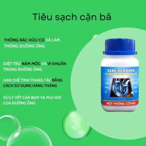Bột sạch thông đường ống thoát nước bồn rửa mặt bồn rửa chén