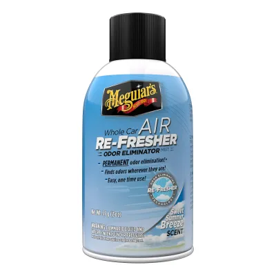 Meguiars G16602 Whole Car Air Re-Fresher Odor Eliminator – Sweet Summer Breeze Scent 2 oz