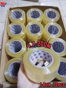 4.7cm wide transparent tape big roll sealing tape long express packing and binding taPE 1pcs (SPNX123 )