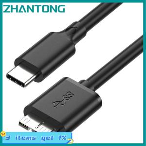 ZHANTONG 10Gbps Type C To Micro B USB3.0 Cable HDD Cable 3A Hard Disk Drive Fast Transfer Data Cord For Laptop Phone External Disk Tablet