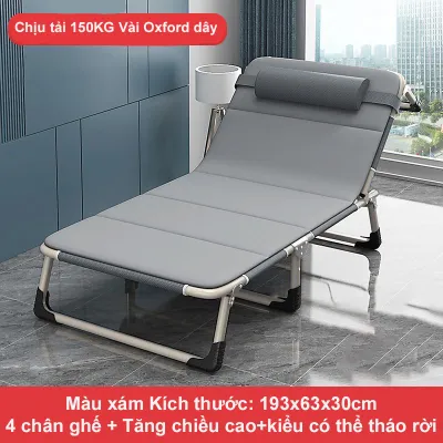 BMZAR giường gấp gọn ghế ngủ văn phòng gấp gọn có gối đầu khung hợp kim chịu lực cao cấp Có thể chịu được 200KG
