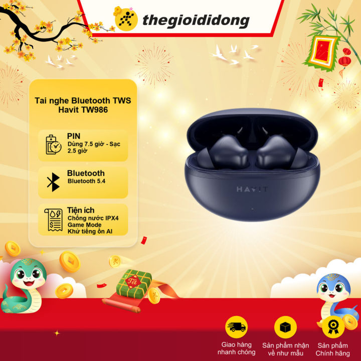 Tai nghe Bluetooth TWS Havit TW986