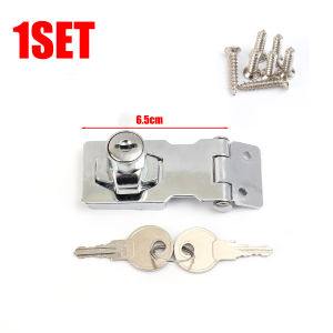 ล็อกลวดเย็บบานพับแบบกุญแจล็อคบานพับหัวเข็มขัดนิรภัยสำนักงานล็อกเกอร์นิรภัยตู้เก็บของสลักลิ้นชักประตูตู้เก็บของ