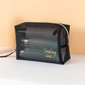 4pcs/set Makeup Bags Mesh Cosmetic Bag Portable Zipper Makeup Organizer Pouches Washbag for Travel Pouch Toiletry Bag Transparent Storage Bag