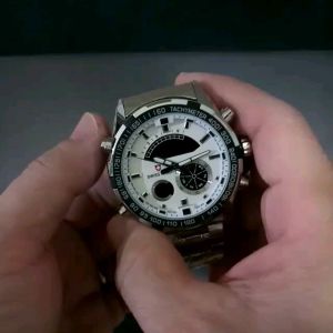 JAM TANGAN PRIA DOBEL TIME LAMPU SUPER TERANG FREE BATRE CADANGAN