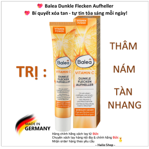 HàngxáchtayĐức🔑 – Kem trị THÂM - NÁM - TÀN NHANG Balea VITAMIN C Dunkle Flecken Aufheller 50g