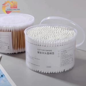 Hộp 500 Tăm Bông Ráy Tai Tăm Bông Vệ Sinh Tai Tiện Dụng Cho Gia Đình