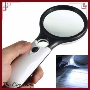 [The Cici Shop] 3LED Light 45X Handheld Magnifier Reading Magnifying Glass Lens Jewelry Loupe