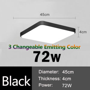 LED Ceiling Light 3 Colors Modern Ceiling Lamp 50W/72W Round Ceiling Lights 220V Ultra Thin Ceiling Lamps Home Decor For Bedroom Living Room 1 Year Warranty