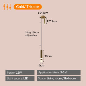 BL-Lighting Bedside Chandelier Modern Bedroom Pendant Chandelier With Spotlight Led Living Room Background Decorative Light