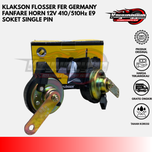 KLAKSON FLOSSER BMW GERMANY 12V ORIGINAL SOKET SINGLE PIN PNP INNOVA FORTUNER HILUX YARIS AVANZA