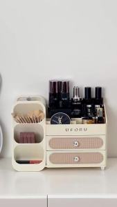 FFBH Make Up Organizer Desktop Organizer Cosmetics Storage Dresser Skin Care Organizer Large Capacity Partition Vanity 5B9Z4