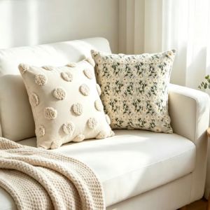 45x45CM Thêu Hoa Vỏ Gối Trang Trí Nội Thất Ánh Sáng Sang Trọng Ngọt Ngào Gối Đệm Bìa Ném Hình Vuông Funda Cogines De2026