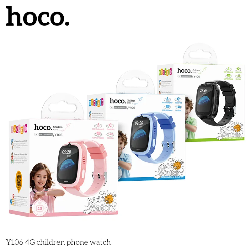 Hỗ trợ tiếng Việt】HOCO Y106 Đồng hồ thông minh trẻ em Boy Girl Universal 4G