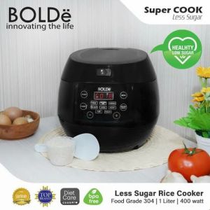 BEST PRODUCT - PROMO - BOLDE Less Sugar Super Cook/Bolde Rice Cooker Rendah Gula - 1 Liter