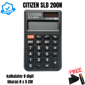 Kalkulator SLD 200N Kecil Mini Saku Sekolah 8cm x 5cm Murah 8 Digit Baterai Panel Surya