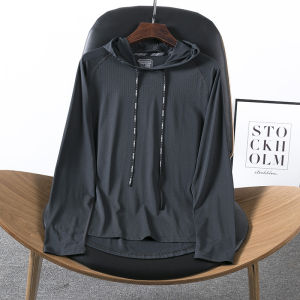 FUGUINIAO Hoodie Mens Sweater Fashion Casual Thin Hoodie Stretch Hooded Pullover Fitness Fashion
