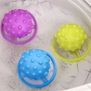 【New upgrade】Spiny ball Shape Washing Machine Hair Removal Laundry Ball Floating Clean Net Bag Floating Filter