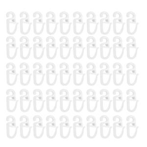 50Pcs Curtain Track Gliders Hooks S Shape Curtain Rails Sliders Clip Easy Installation for Various Curtain Drapery Type