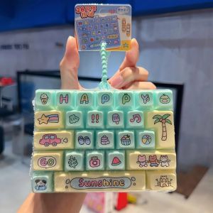 26-Key Stress Relief KeyboardToy Keychain Non-stop Happiness CuteCreative Student Children Birthday Gift Small Pendant Accessory