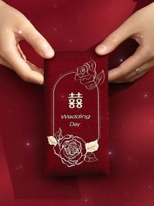 Angpao Kahwin Wedding Angpao Cute Cartoon Wedding Red Envelopes Festive Gift Pack Marriage Ceremony