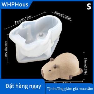 WHPHous Dễ thương capybara Silicone khuôn phim hoạt hình động vật sữa thạch Pudding Silicone khuôn nhà bếp nhà bếp phụ kiện nướng bên nhà hàng