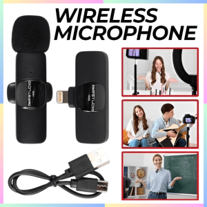 FAST DELIVERY Microphone Wireless Suara Jernih Tanpa Kabel Vlogger Youtuber Type Lightning 2.4GHz