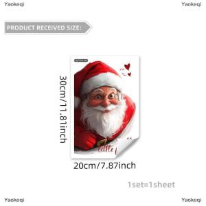 [COD] Yaokeqi Simulated Santa Claus Double-sided Visual Pattern Window Sticker Suitable For Christmas Party Window Decoration