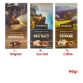 Worcas 90gr Chocolate Bar Original Sea Salt Coffee Coklat Bar Rasa Kopi Workas Cokelat  Indonesia Signature Treasure Seasalt. 